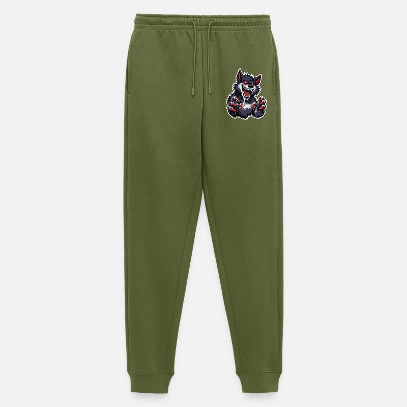 Werwolf mit roten Krallen - Männer Premium Bio Jogginghose - Khaki