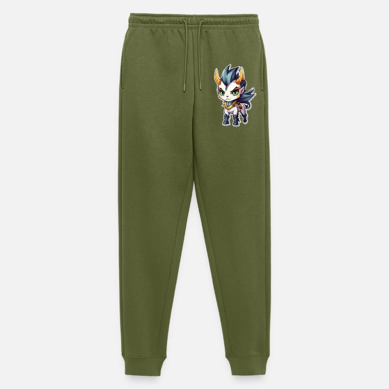 Chibi Dämonenpferd - Männer Premium Bio Jogginghose - Khaki
