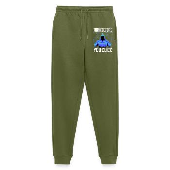 Hacker-Hacker-Hacker-Programmierer Linux Cybersicherheitsdaten - Männer Premium Bio Jogginghose - Khaki - Vorne - Thijin (182cm)