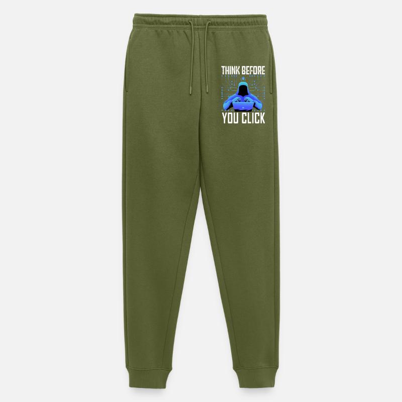 Hacker-Hacker-Hacker-Programmierer Linux Cybersicherheitsdaten - Männer Premium Bio Jogginghose - Khaki