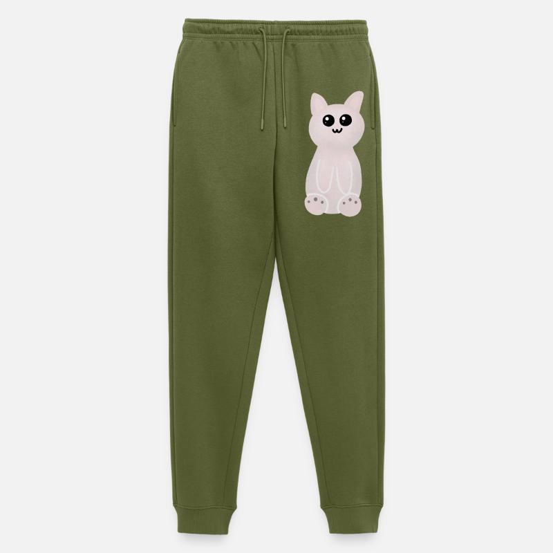 Rosa Kätzchen Kawaii - Männer Premium Bio Jogginghose - Khaki