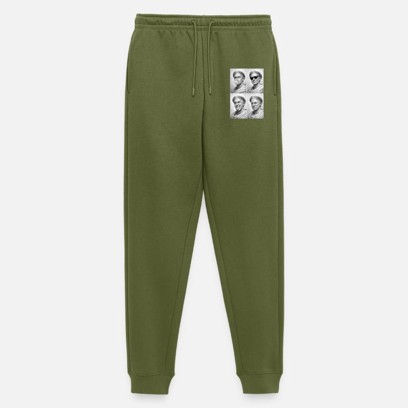 Caesar Collage - Männer Premium Bio Jogginghose - Khaki