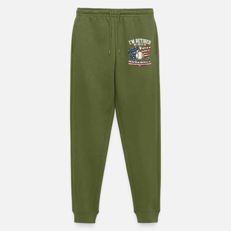 Ruhestand Baseballschauer - Männer Premium Bio Jogginghose - Khaki