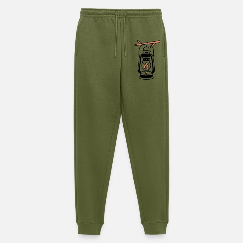 Laterne Ast Wald Bushcraft - Männer Premium Bio Jogginghose - Khaki