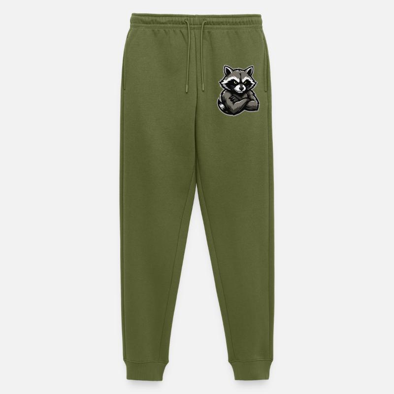 Verschränkter Waschbär-Charme - Männer Premium Bio Jogginghose - Khaki
