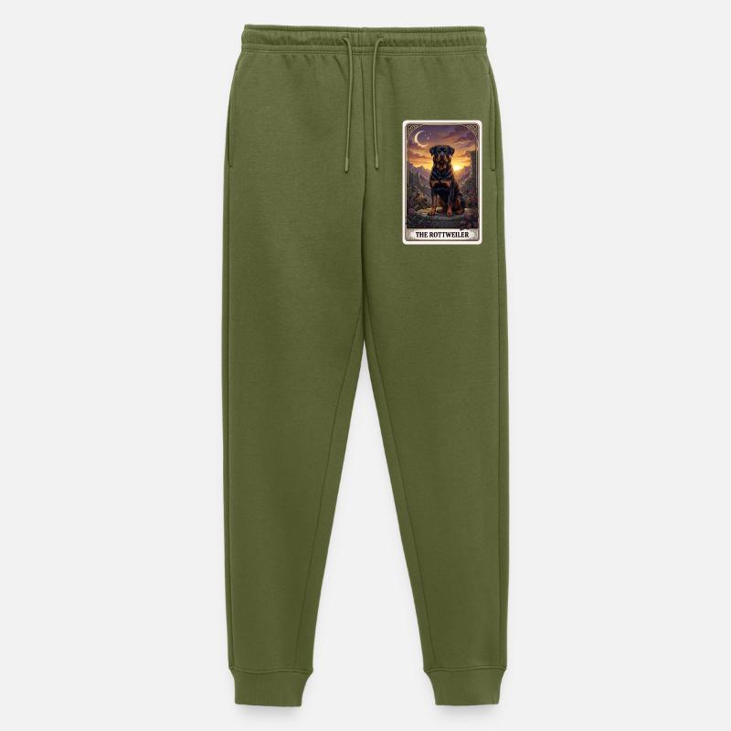 Rottweiler Mondschein Tarot - Männer Premium Bio Jogginghose - Khaki