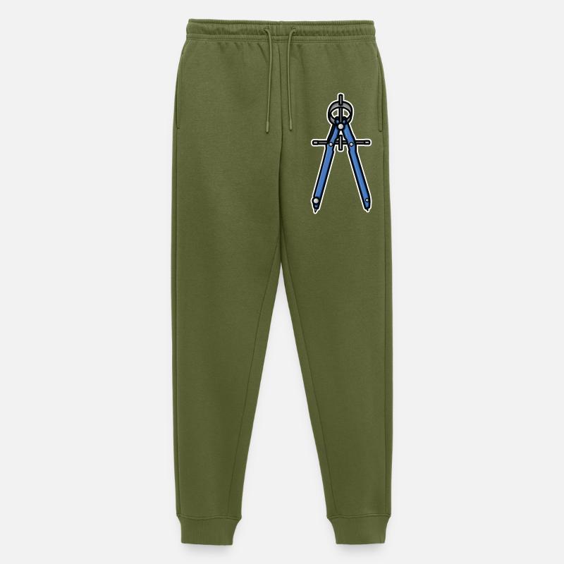 Zirkel Retro Look - Männer Premium Bio Jogginghose - Khaki