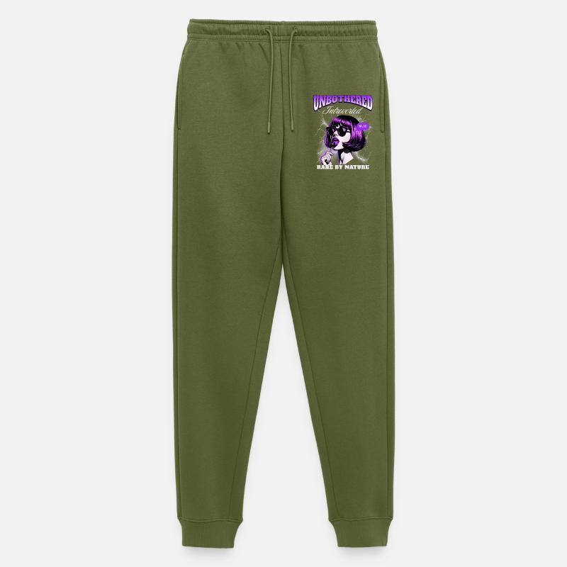 Introvert unbothered - Männer Premium Bio Jogginghose - Khaki
