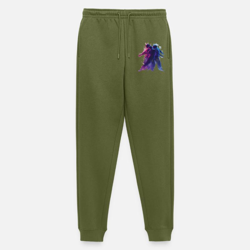 Neon_Dance_Motion_Blur - Männer Premium Bio Jogginghose - Khaki