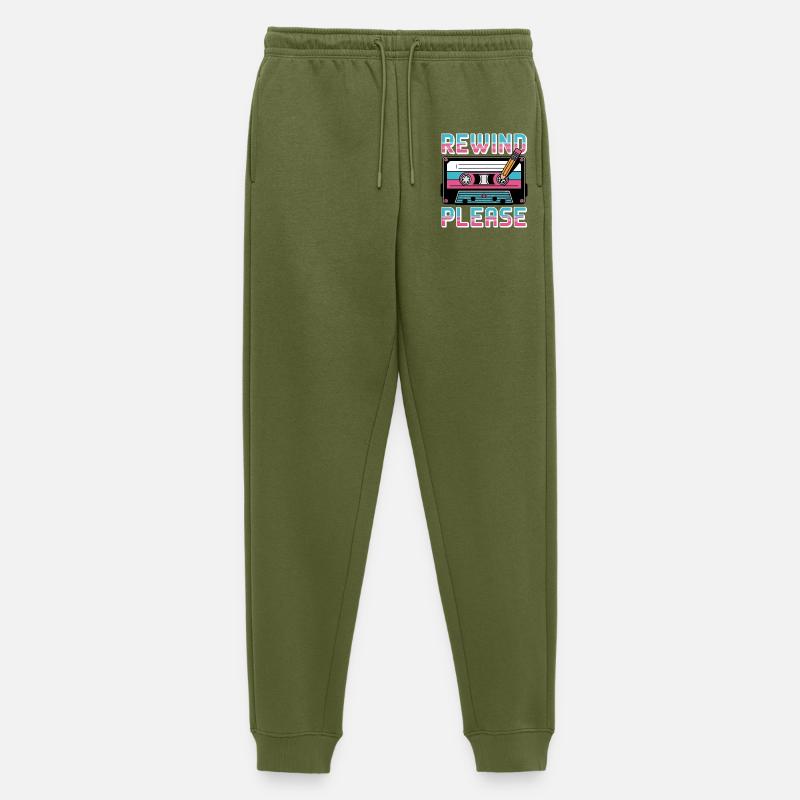 Rewind Please Kassette Retro - Männer Premium Bio Jogginghose - Khaki
