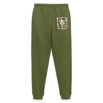 Lamm Vintage - Männer Premium Bio Jogginghose - Khaki - Vorne - Thijin (182cm)