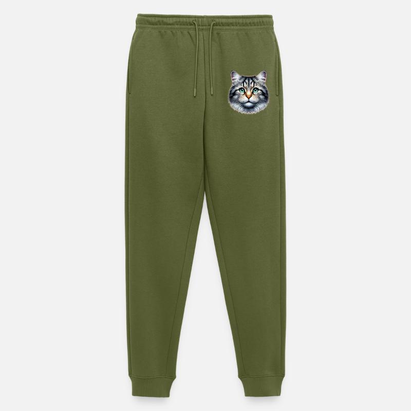 Katze - Männer Premium Bio Jogginghose - Khaki