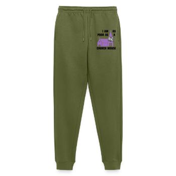 I am as poor as a church mouse - Männer Premium Bio Jogginghose - Khaki - Vorne - Thijin (182cm)
