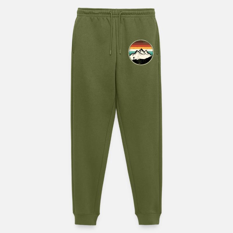 Retro Peak Trail Circle - Männer Premium Bio Jogginghose - Khaki