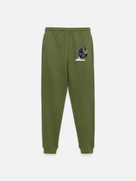 Cogito 02 - Cyborg Thinker Cogito Ergo Sum - Men's Premium Organic Joggers - khaki