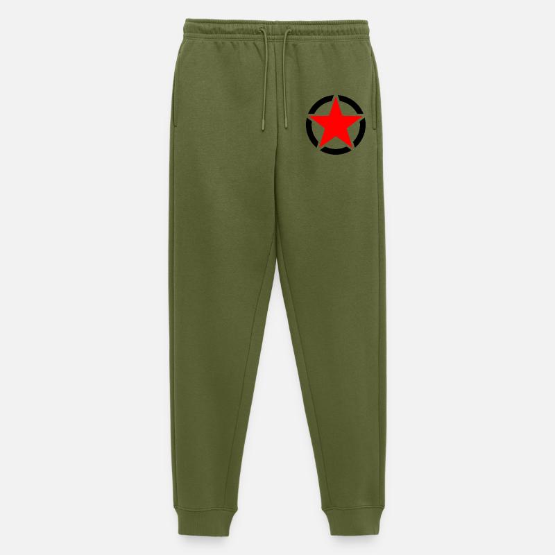 Roter Stern - Männer Premium Bio Jogginghose - Khaki