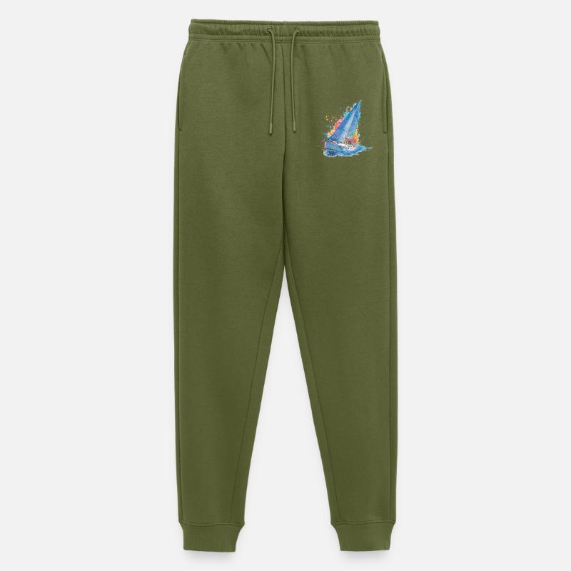Segeltraum Farbexplosion - Männer Premium Bio Jogginghose - Khaki