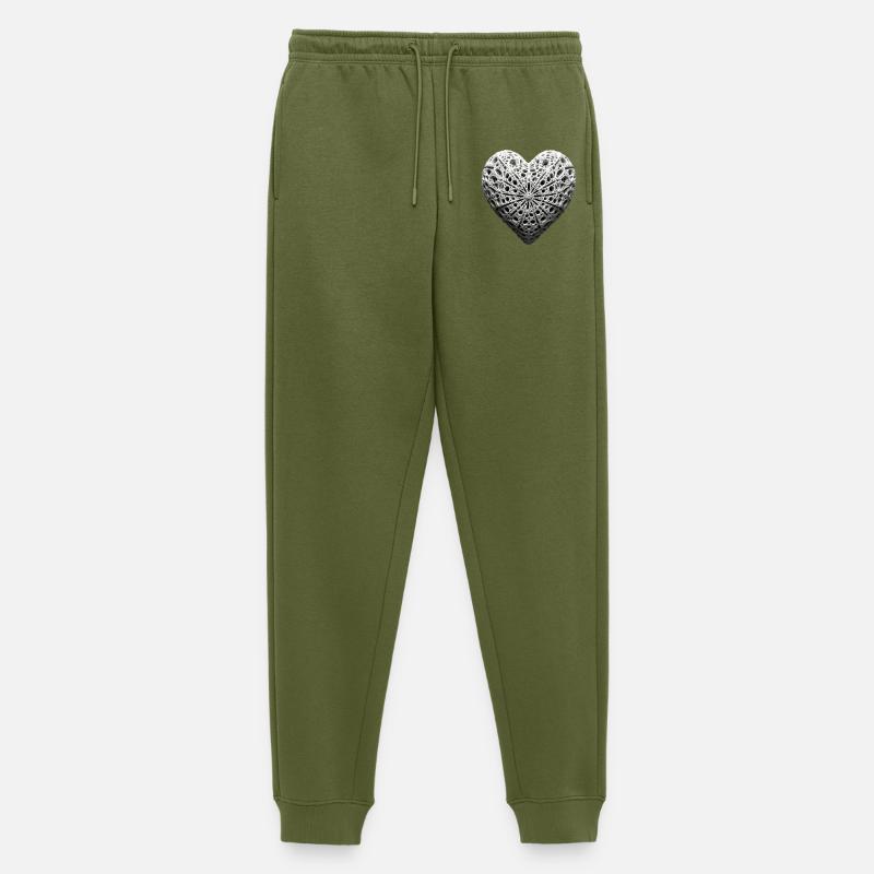 Ewiges HERZ - Männer Premium Bio Jogginghose - Khaki