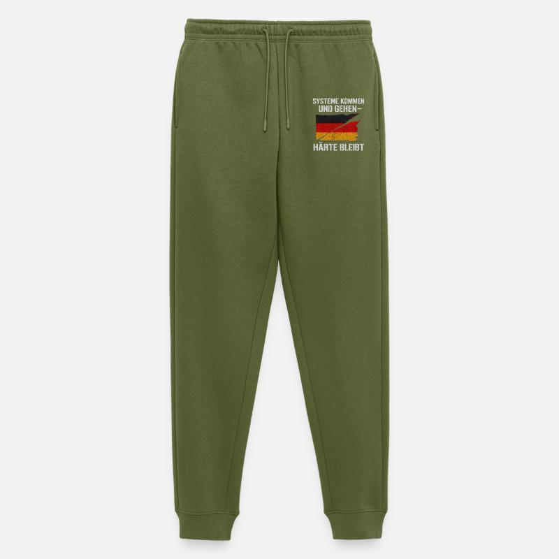 Systeme kommen und gehen – Härte bleibt - Männer Premium Bio Jogginghose - Khaki