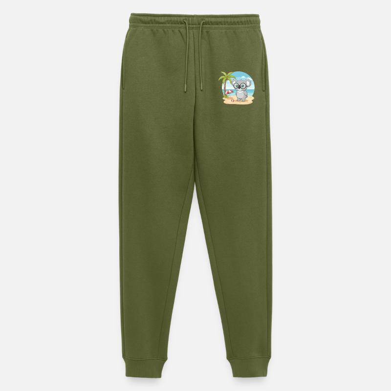 Süßer Koala mit Brille Strand-Sommerurlaub - Männer Premium Bio Jogginghose - Khaki