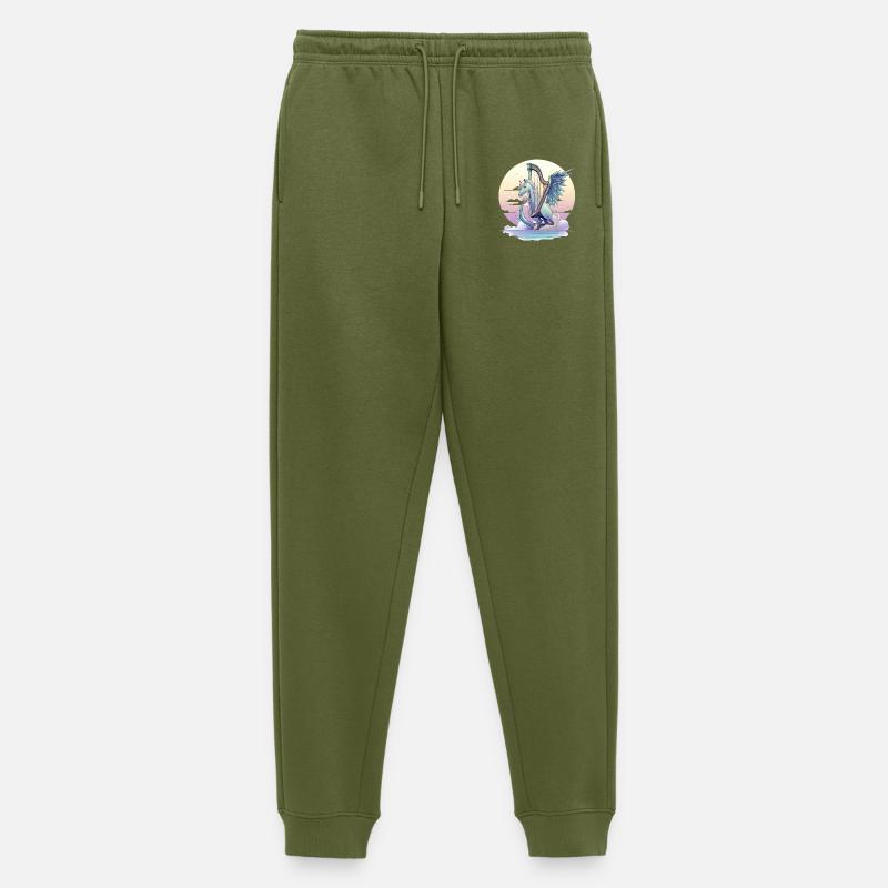 Pegasus mit Harfe am Abend - Männer Premium Bio Jogginghose - Khaki