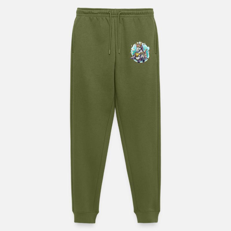 Neon-Unicorn-Krieger - Männer Premium Bio Jogginghose - Khaki