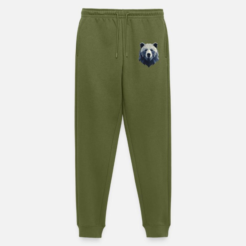 Bärenkopf, starkes Bärendesign, Kraftsymbol - Männer Premium Bio Jogginghose - Khaki