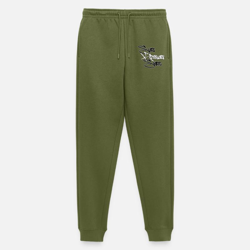 Graffiti Surf Script Blanc - Pantalon de jogging Premium bio Homme - kaki