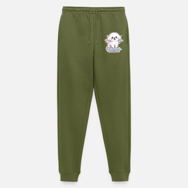 Softness Overload - Cute Bichon Dog Design - Männer Premium Bio Jogginghose - Khaki