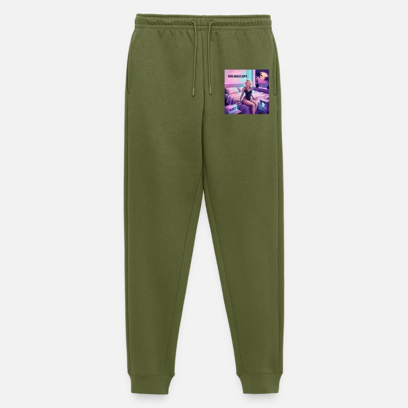 Traumlandschaft Neon-Diva - Männer Premium Bio Jogginghose - Khaki