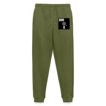 retro floppy disk - Men's Premium Organic Joggers - khaki - Front - Thijin (182cm)