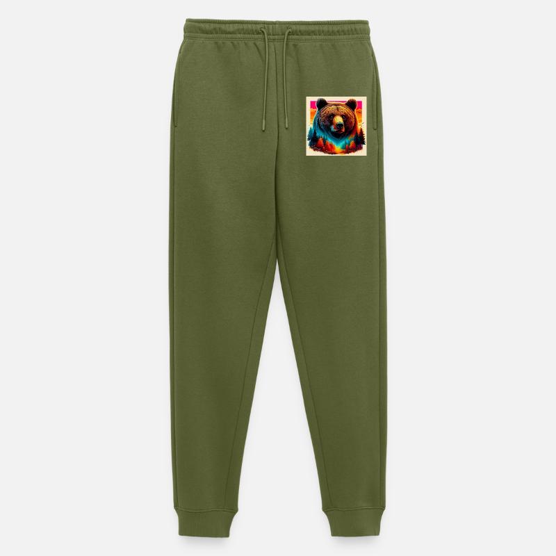 Bär - Männer Premium Bio Jogginghose - Khaki