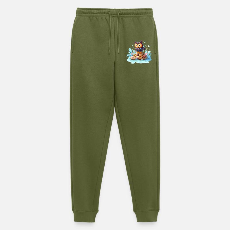 Euleninsel mit Naschwerk - Männer Premium Bio Jogginghose - Khaki