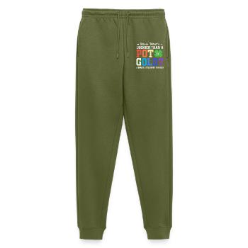 Révélation du sexe de la fête de bébé de la Saint-Patrick - Pantalon de jogging Premium bio Homme - kaki - Devant - Thijin (182cm)