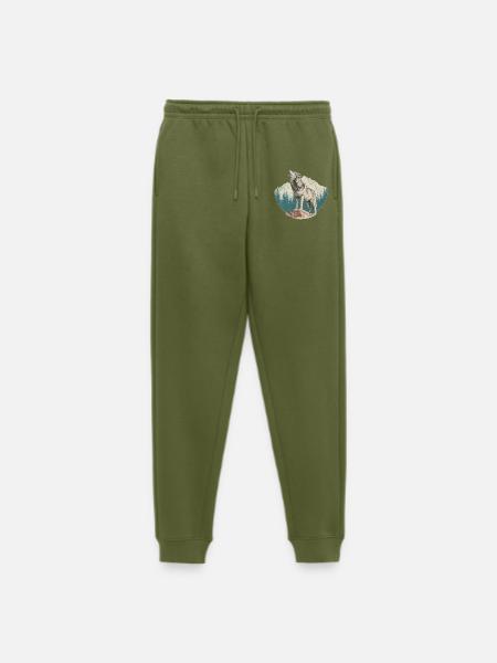 Wolf - Männer Premium Bio Jogginghose - Khaki