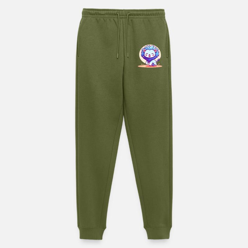 Kleiner blauer Löwe - Männer Premium Bio Jogginghose - Khaki