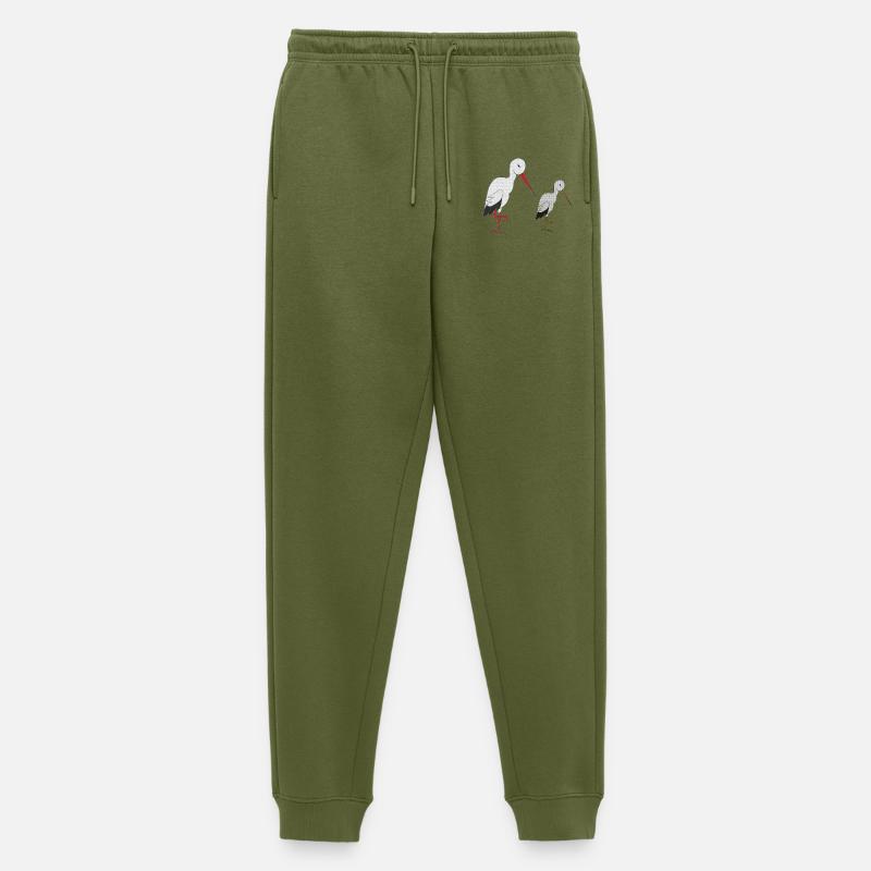 storch mit kind - Männer Premium Bio Jogginghose - Khaki
