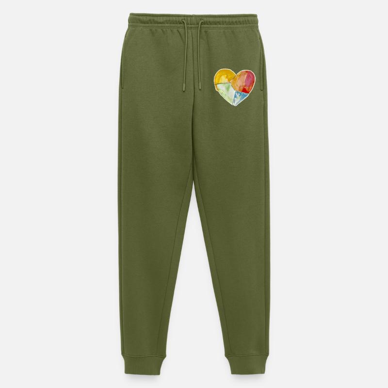Herzgefühle - Männer Premium Bio Jogginghose - Khaki
