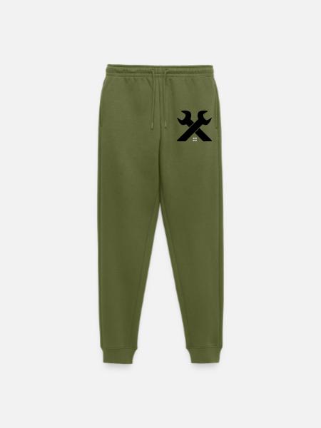 Home & Craft Logo – Wrench Crossed - Men's Premium Organic Joggers - khaki