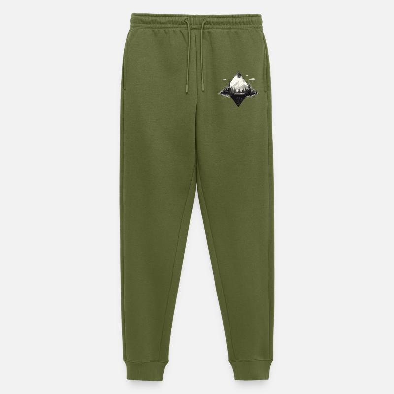 Gipfelpfad im Nebelwald - Männer Premium Bio Jogginghose - Khaki
