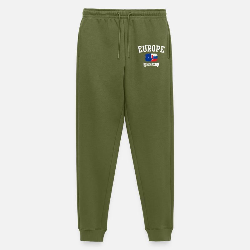 Slowakische Flagge der EU - Männer Premium Bio Jogginghose - Khaki