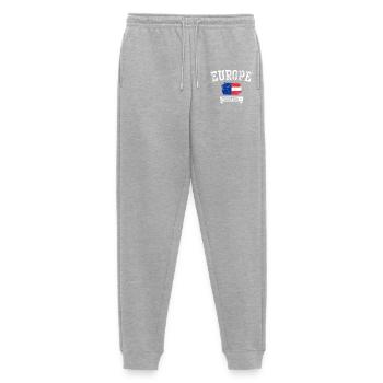 EuropeFlag Austria Brush - Men's Premium Organic Joggers - heather grey - Front - Thijin (182cm)
