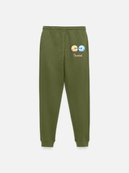 Cute Gemini Zodiac Astrology Gift - Men's Premium Organic Joggers - khaki