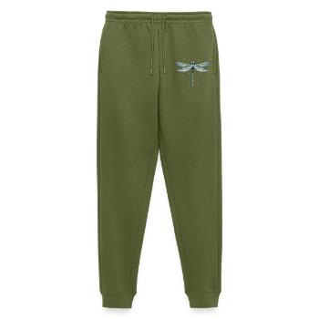 stilvolle filigrane Libelle im polygonalen Design - Männer Premium Bio Jogginghose - Khaki - Vorne - Thijin (182cm)