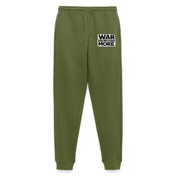 War No More – Sticker Peace & Humanity - Men's Premium Organic Joggers - khaki - Front - Thijin (182cm)