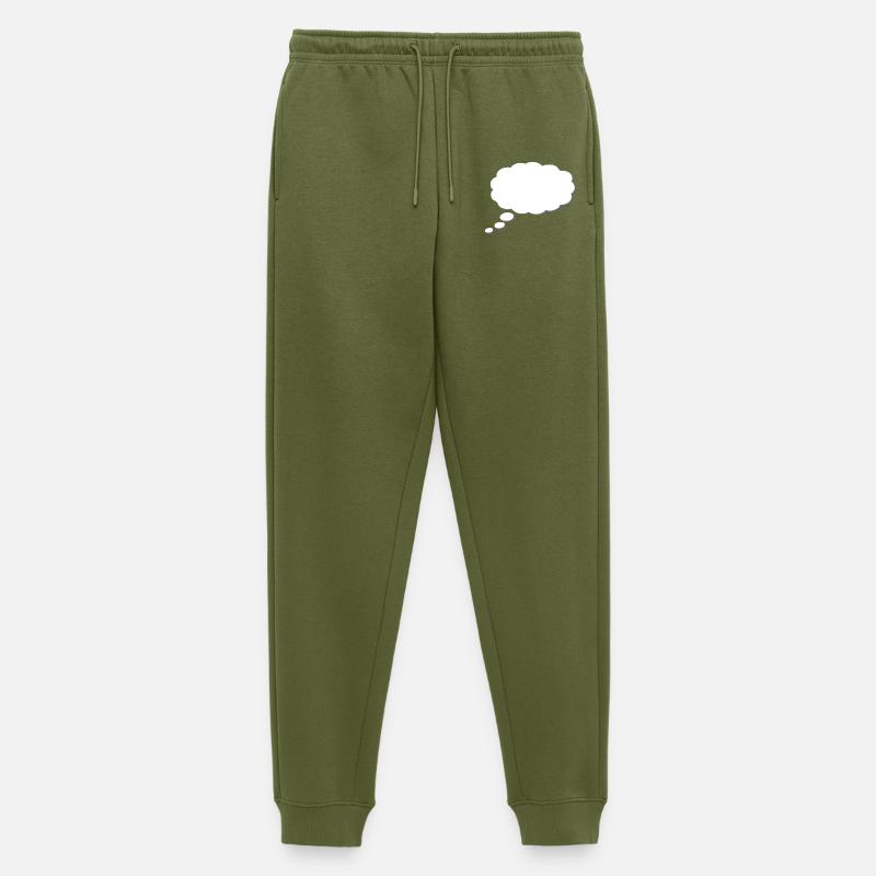 Thought Cloud, Thinkbubble. To personalize - Men's Premium Organic Joggers - khaki