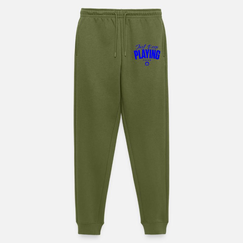 POKER -keep playing poker - luxurious design - Men's Premium Organic Joggers - khaki