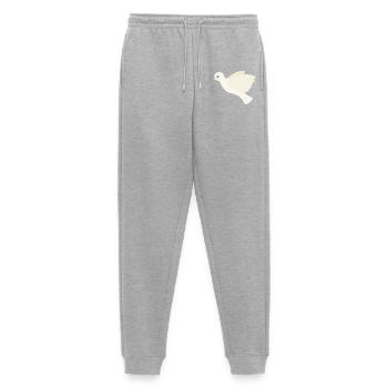 Colombe d’ivoire en vol - Pantalon de jogging Premium bio Homme - gris chiné - Devant - Thijin (182cm)