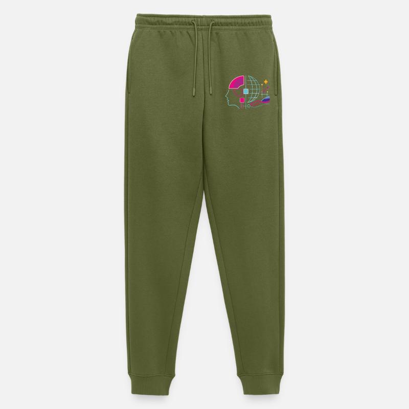 Globale Intelligenz - Männer Premium Bio Jogginghose - Khaki
