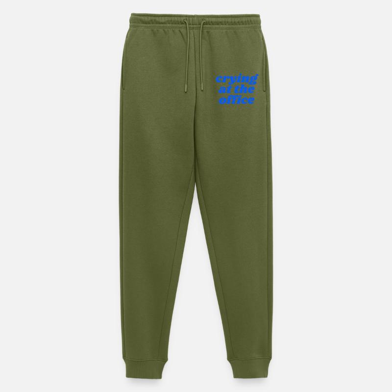crying at the office - Männer Premium Bio Jogginghose - Khaki